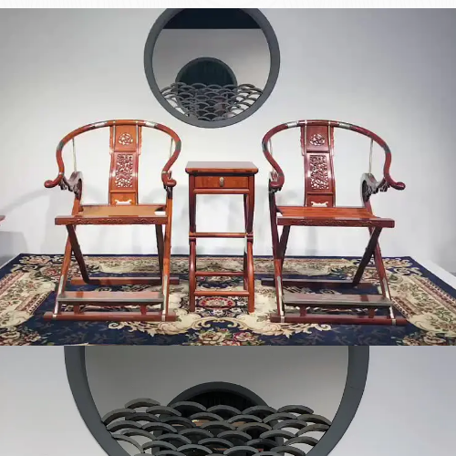 缅甸花梨麒麟交椅三件套