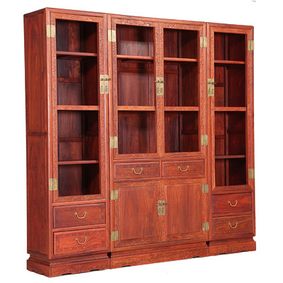 缅甸花梨书柜一对价格