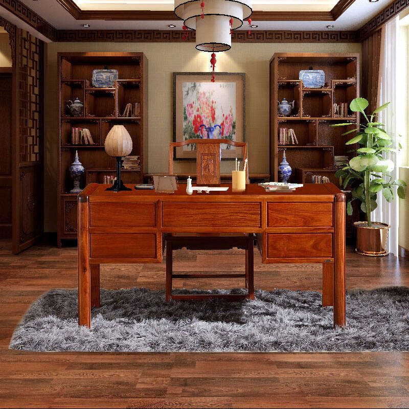 缅甸花梨办公桌价格