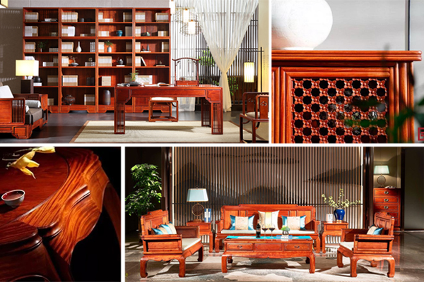 缅甸花梨茶桌图片大全  花梨木家具全知道